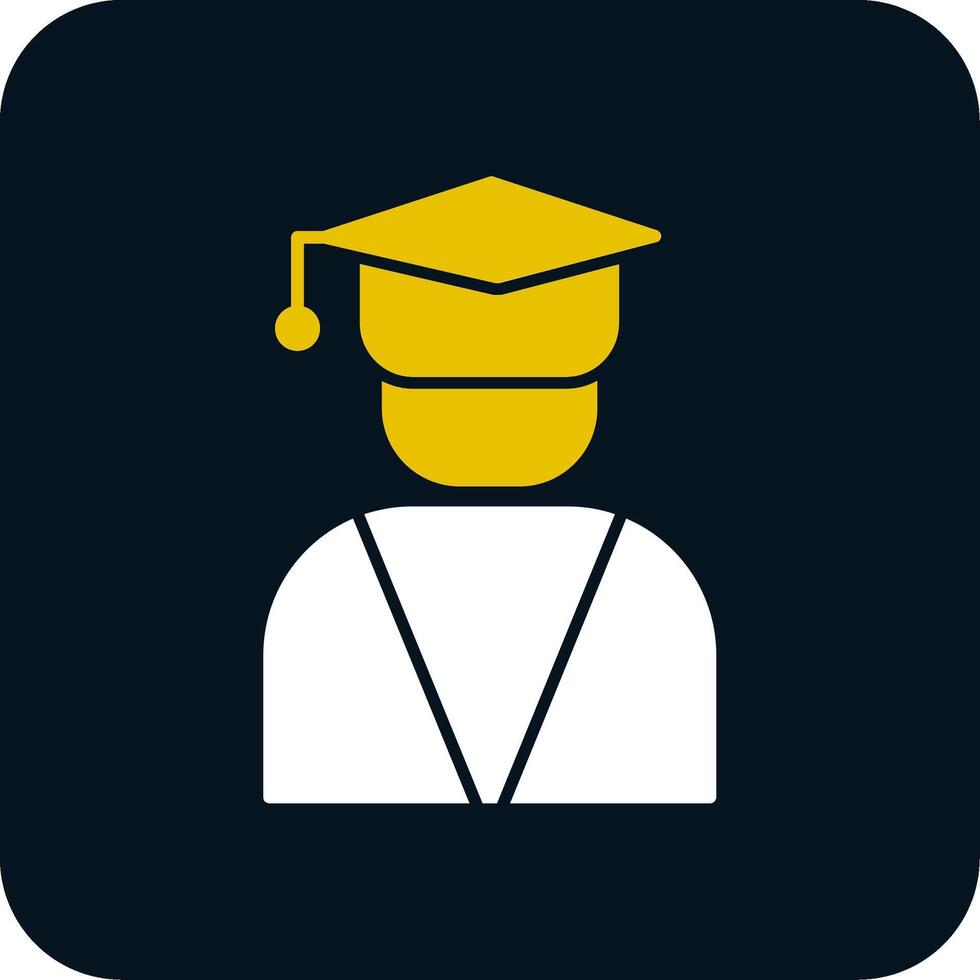 Graduate Glyph Two Color Icon vector