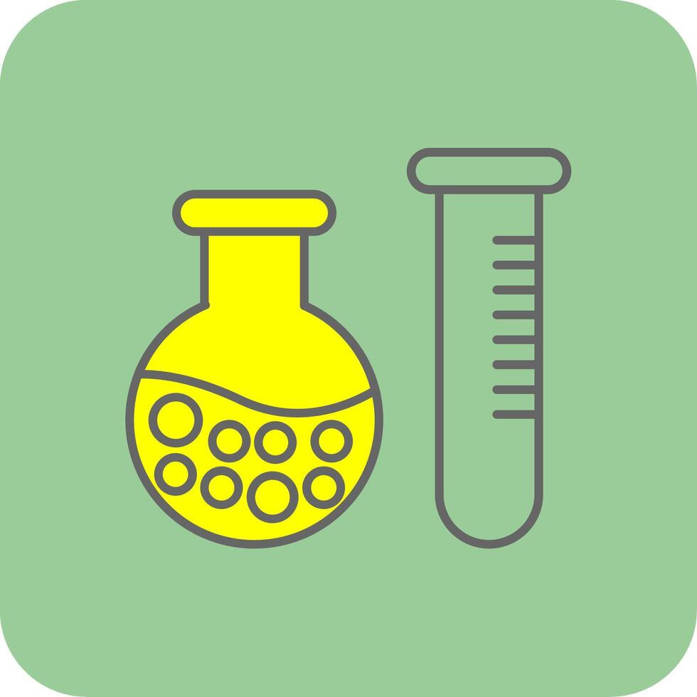 Flasks Filled Yellow Icon vector