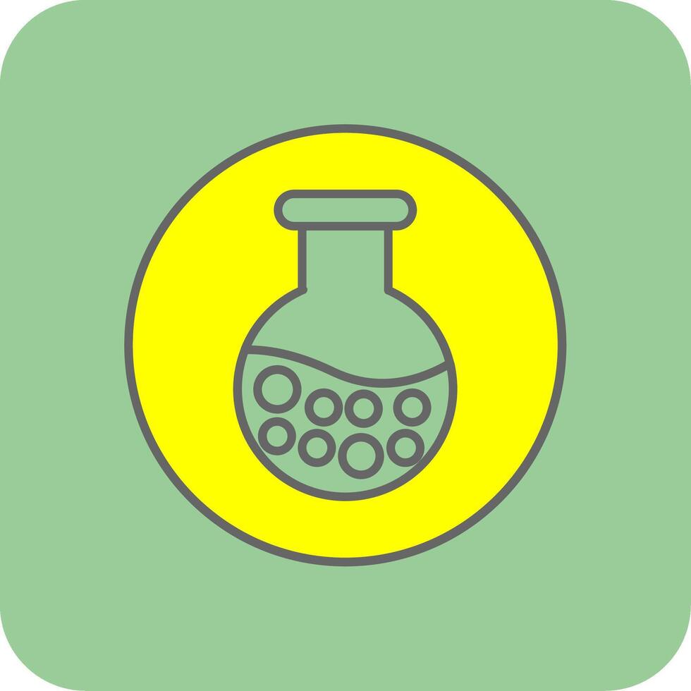 Flasks Filled Yellow Icon vector