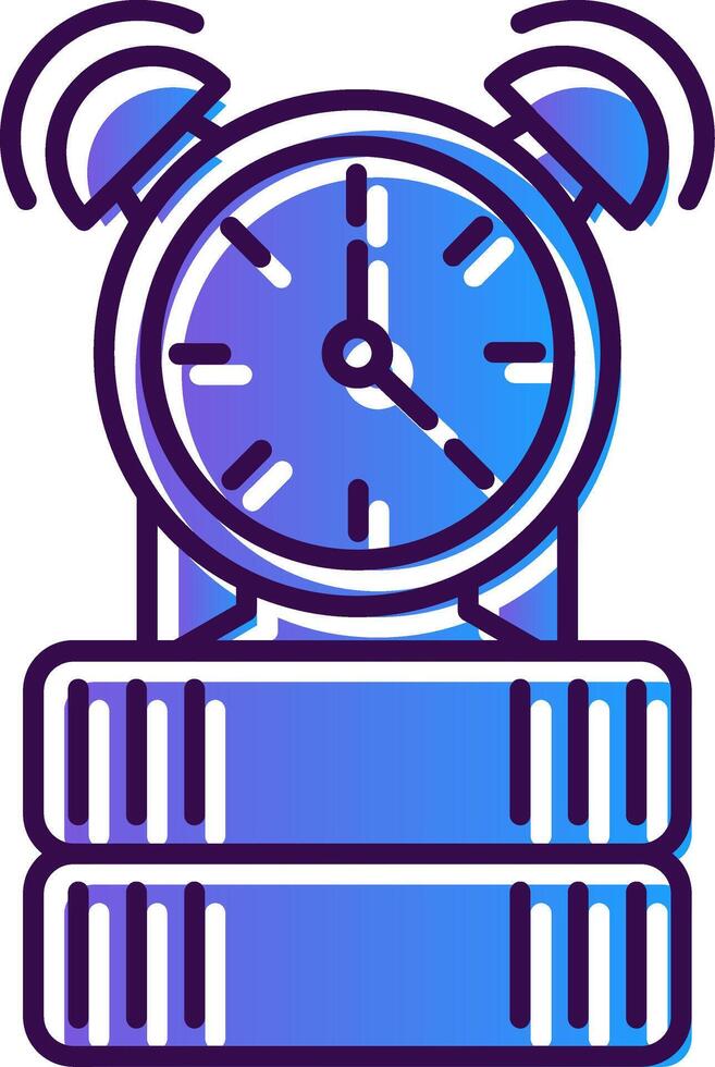 alarma degradado lleno icono vector