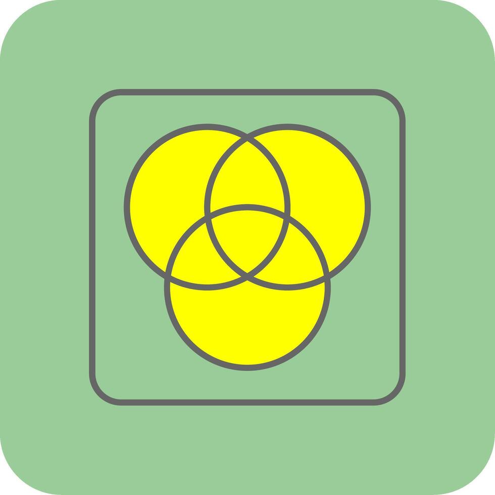 Diagram Filled Yellow Icon vector