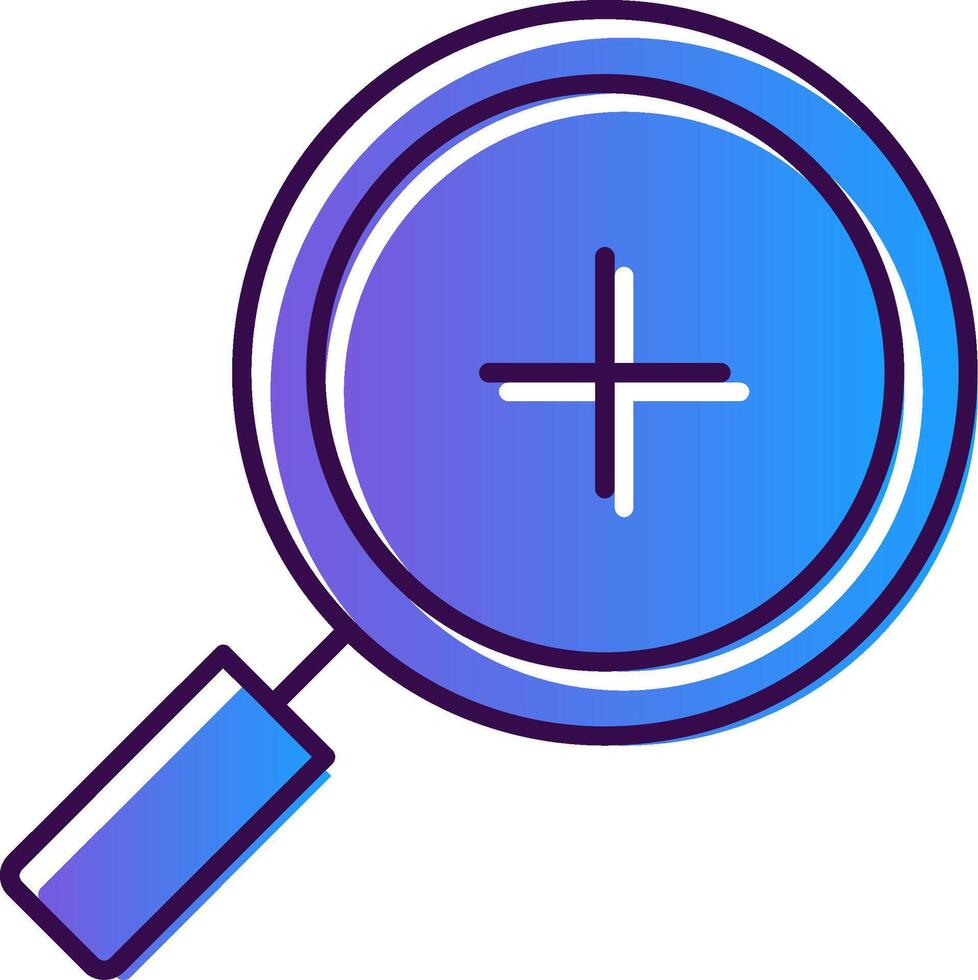 Zoom In Gradient Filled Icon vector