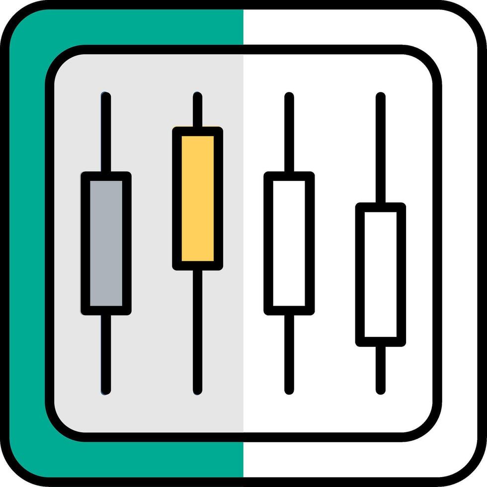 diagrama lleno medio cortar icono vector