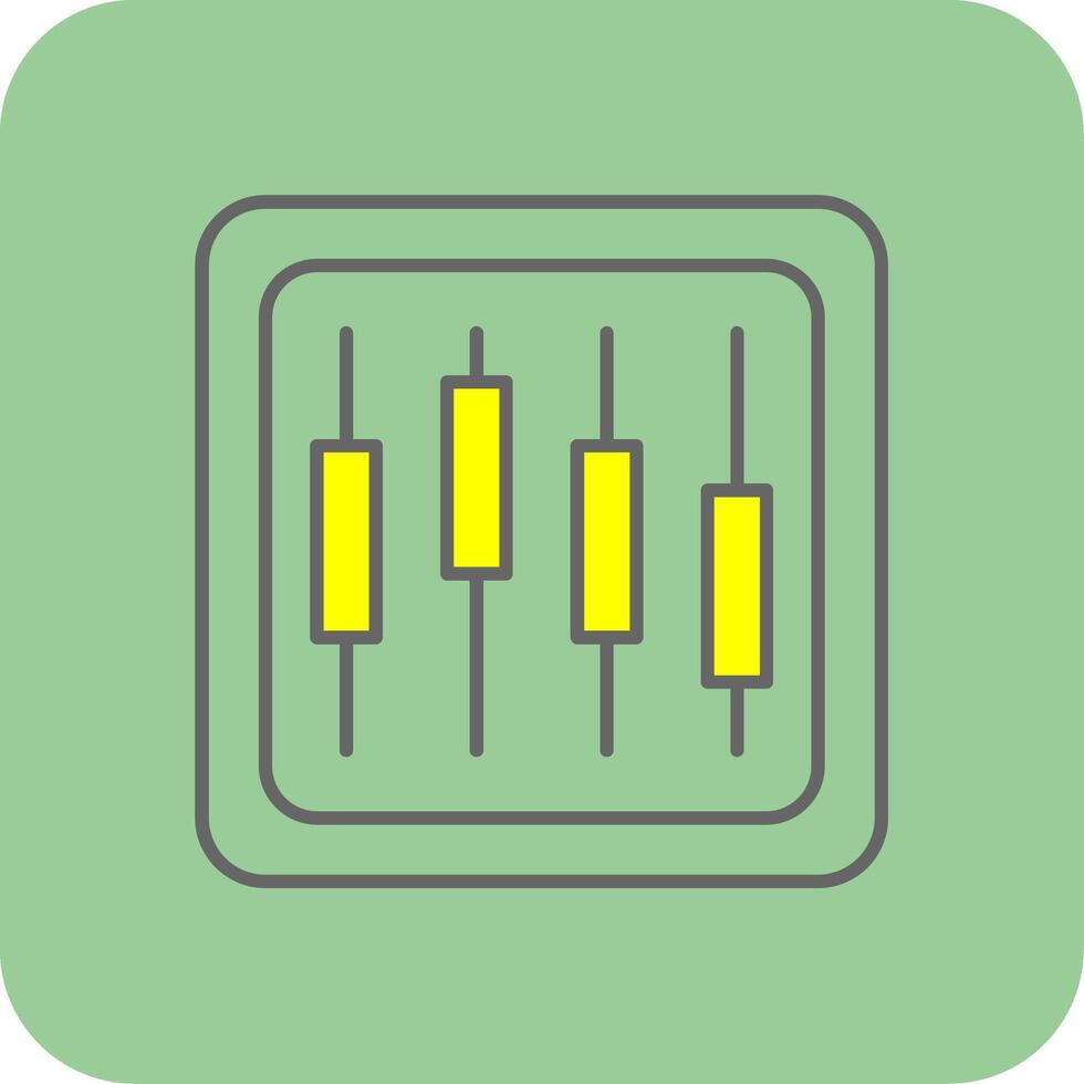 Diagram Filled Yellow Icon vector