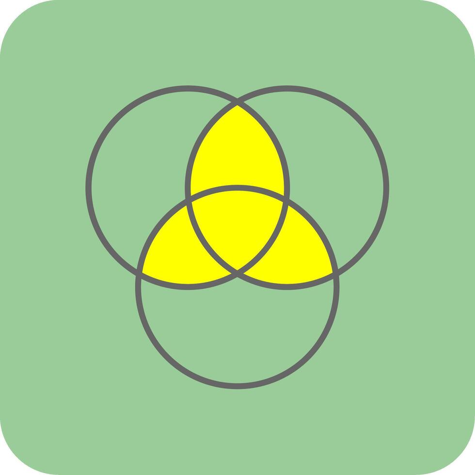 Diagram Filled Yellow Icon vector