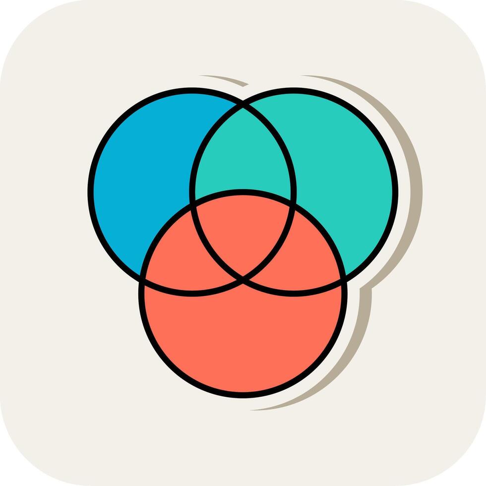 Diagram Line Filled White Shadow Icon vector