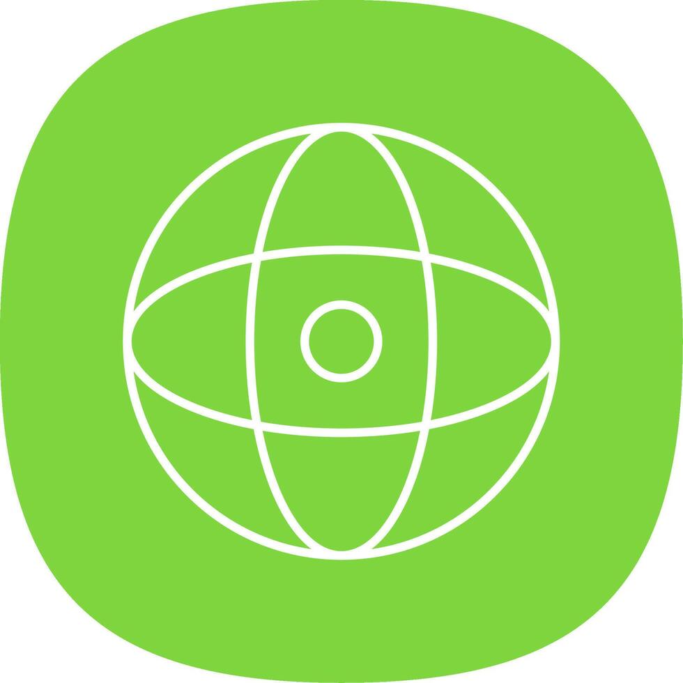 World Line Curve Icon vector