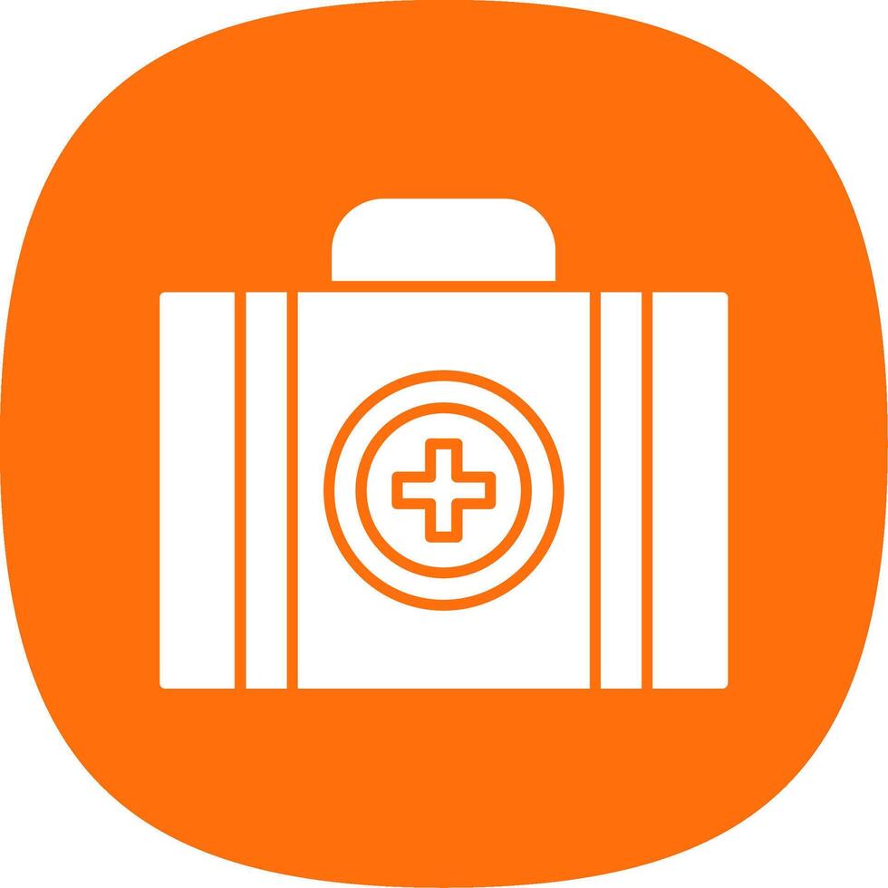 First Aid Kit Line Circle Icon vector