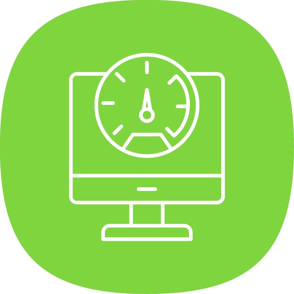 Speed Test Line Curve Icon vector