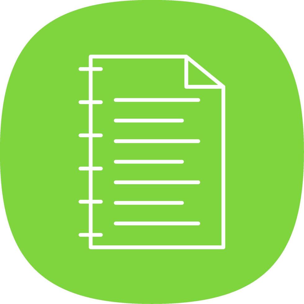 Notebook Line Curve Icon vector
