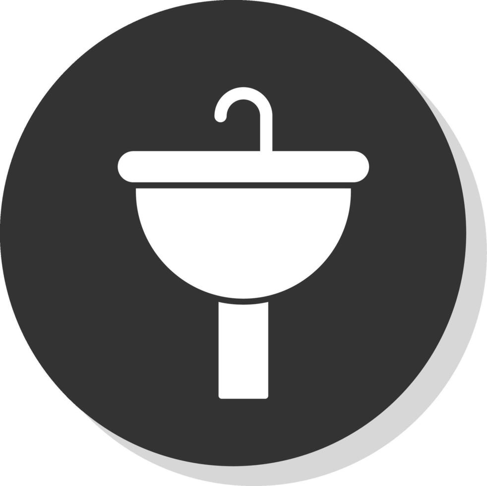 Sinking Glyph Grey Circle Icon vector