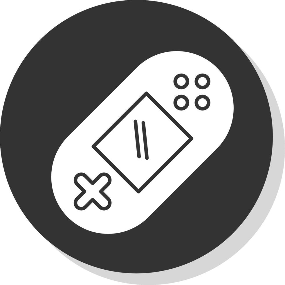 Game Console Glyph Grey Circle Icon vector