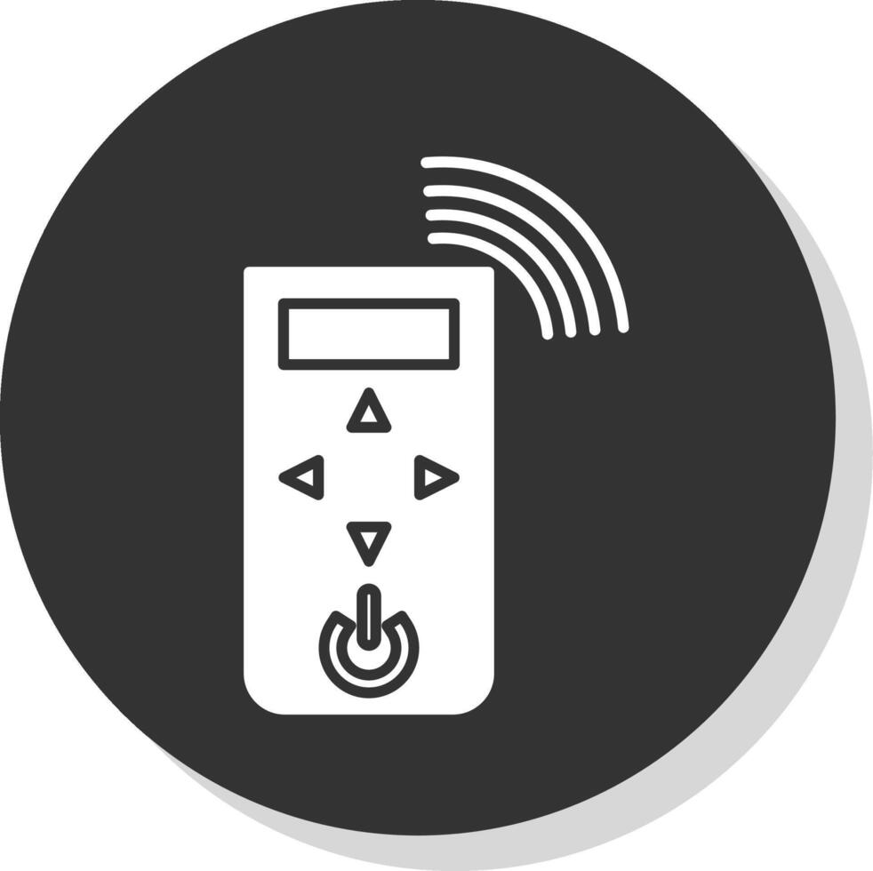 Remote Control Glyph Grey Circle Icon vector