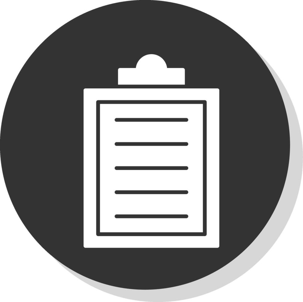 Clipboard Glyph Grey Circle Icon vector