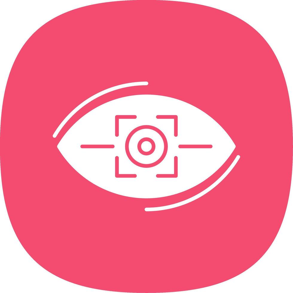 Vision Glyph Curve Icon vector
