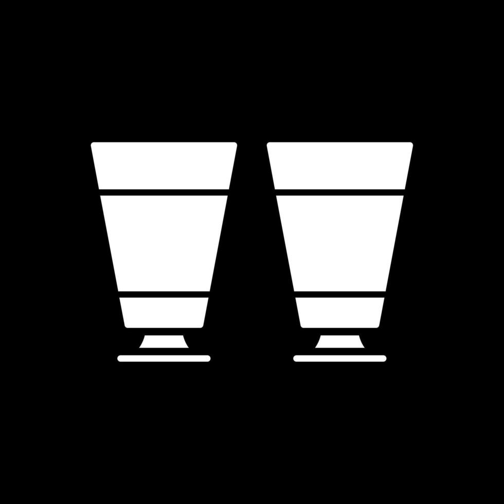Goblet Glyph Inverted Icon vector