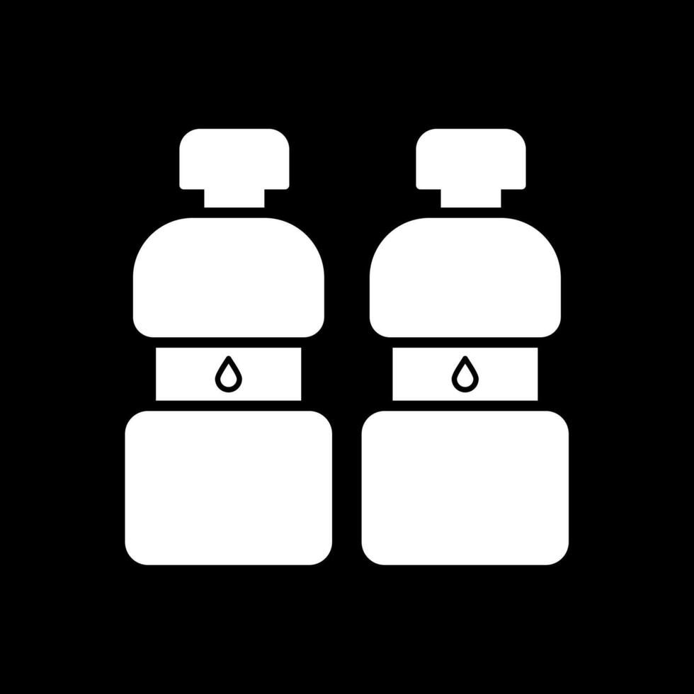 Two Bottles Glyph Inverted Icon vector