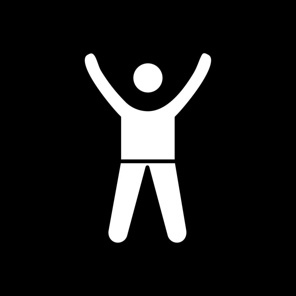 Cheer Up Glyph Inverted Icon vector