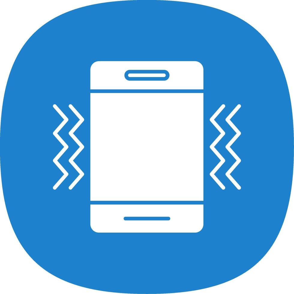 Vibration Glyph Curve Icon vector