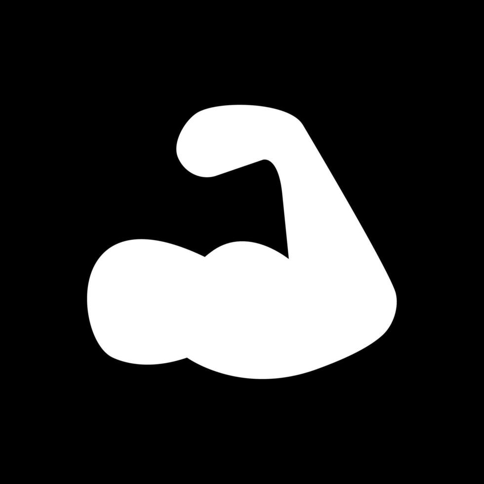 Strength Glyph Inverted Icon vector