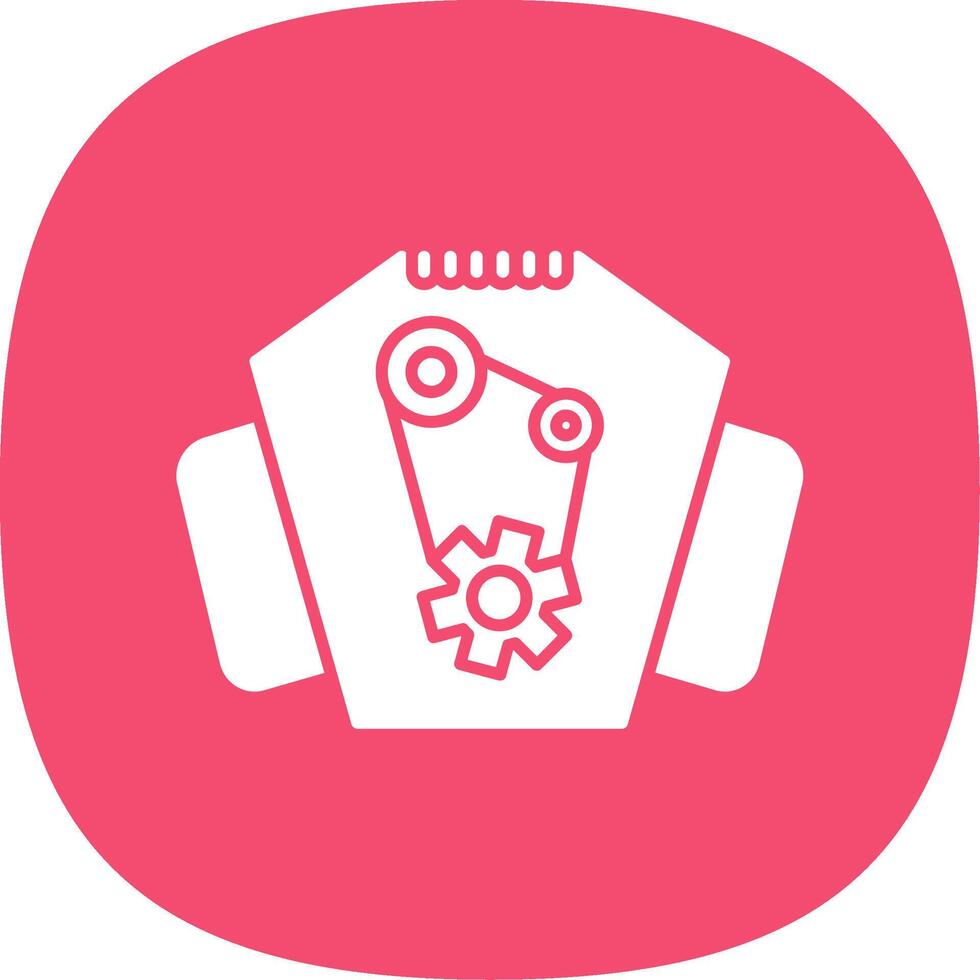 Engine Glyph Curve Icon vector