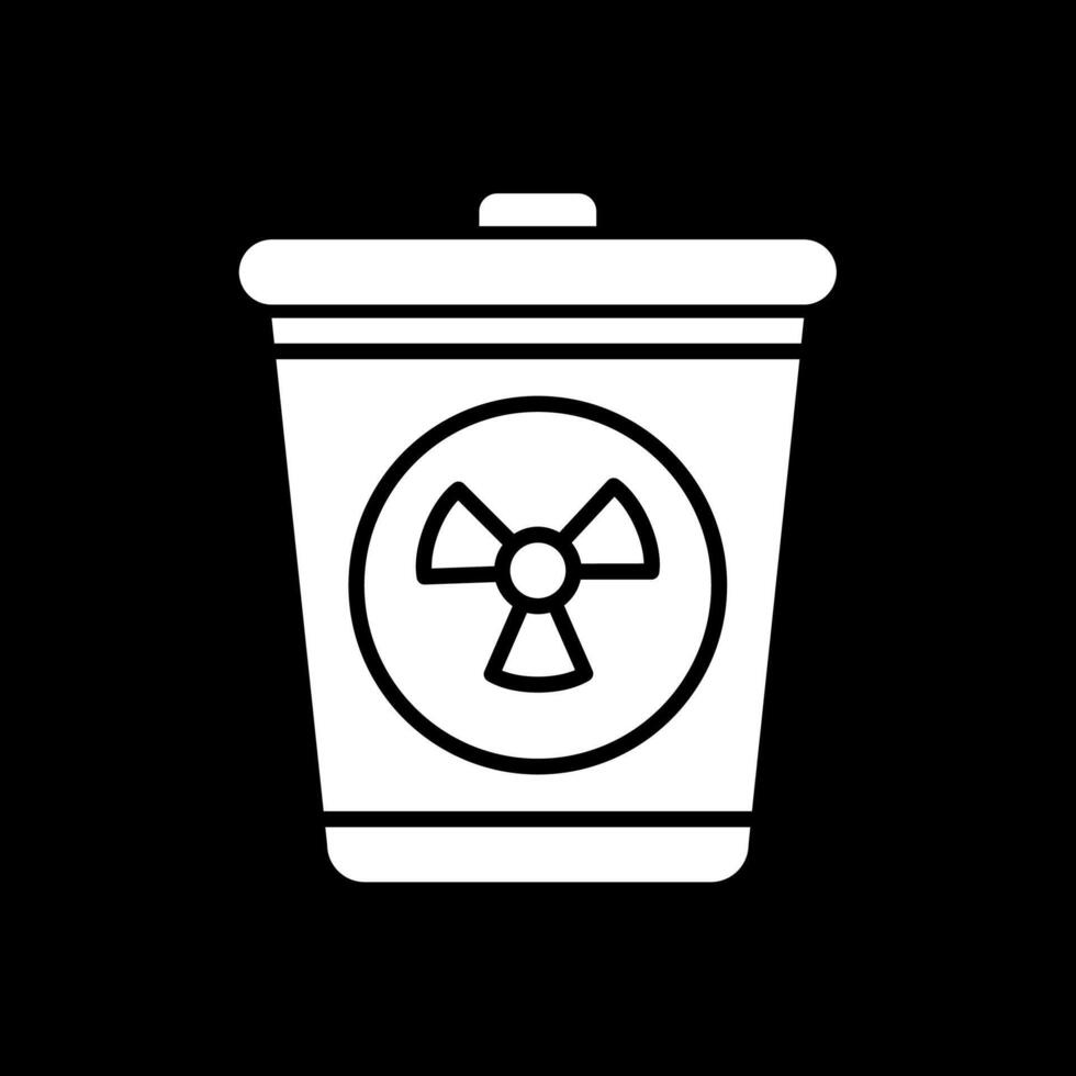 Residue Glyph Inverted Icon vector