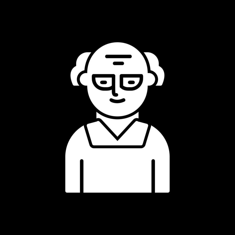 Scientist Glyph Inverted Icon vector