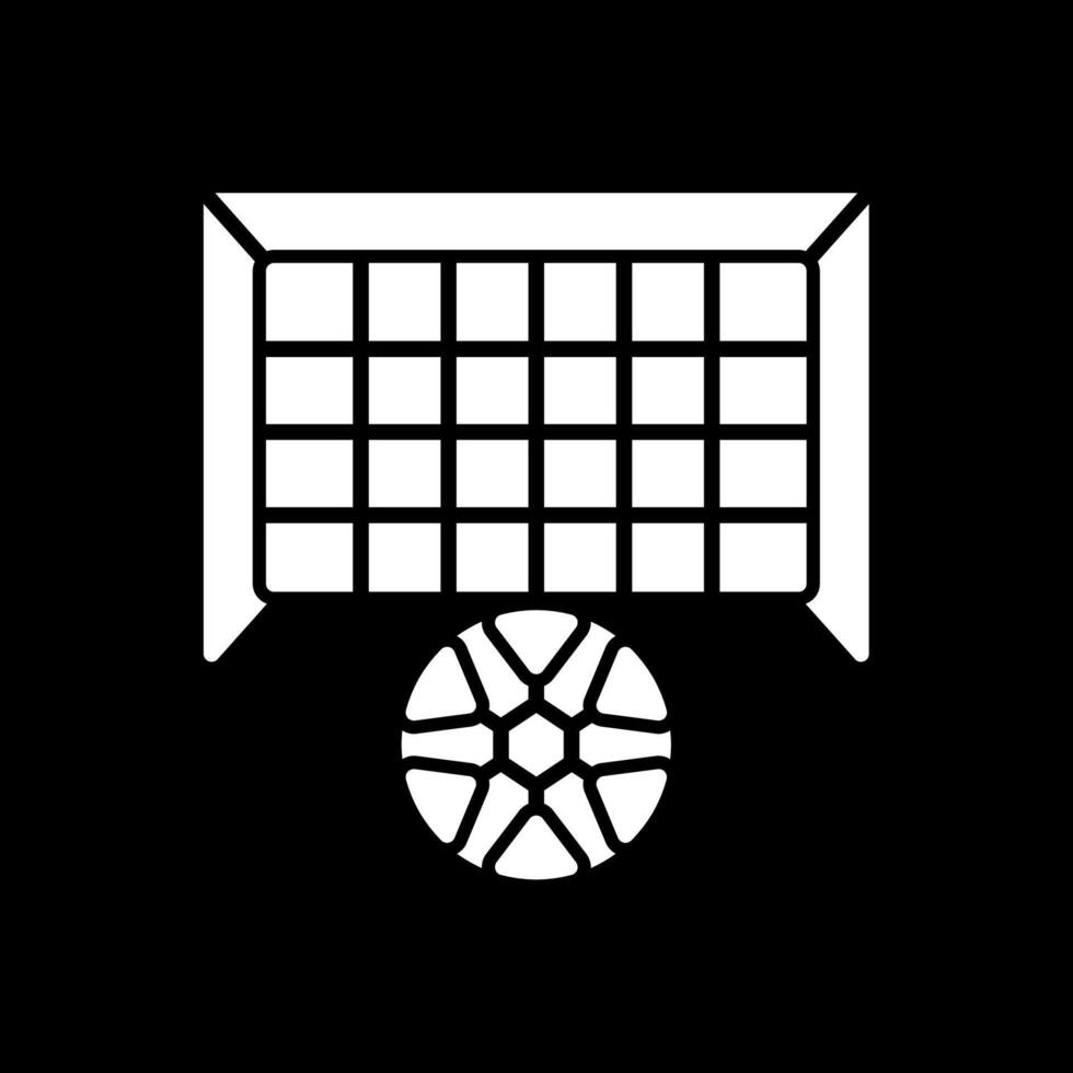 Goal Post Glyph Inverted Icon vector