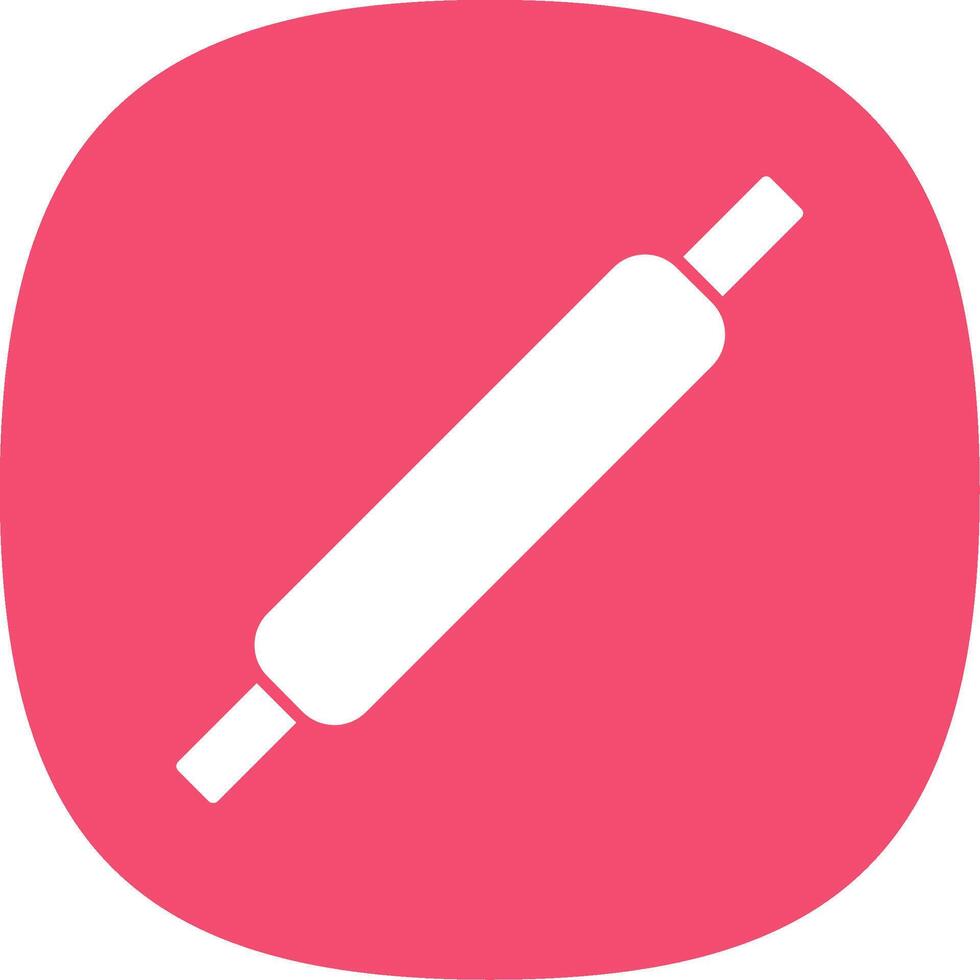 Rolling Pins Glyph Curve Icon vector