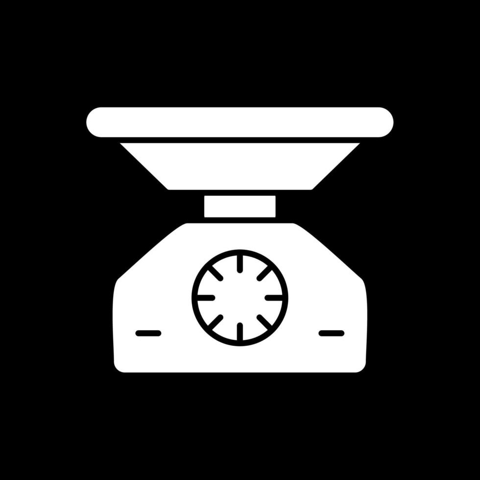 icono de glifo de escala de peso invertido vector