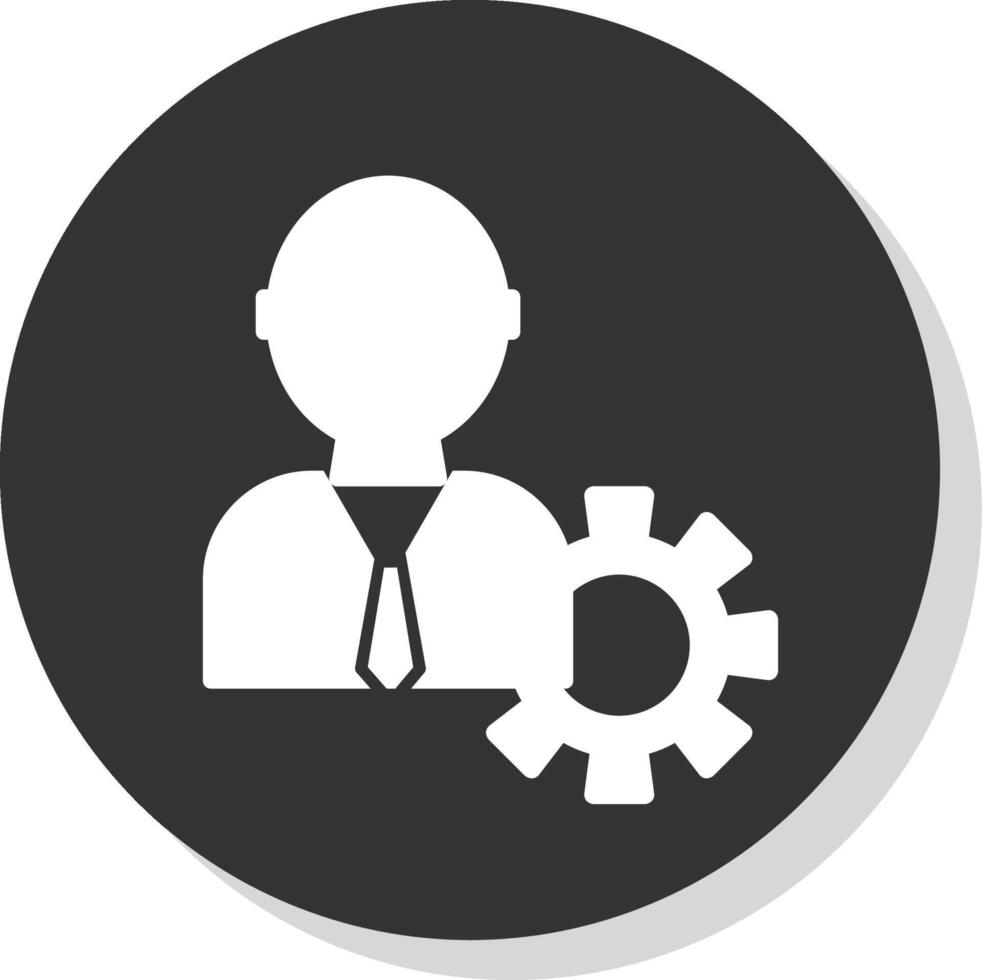 Administrator Glyph Grey Circle Icon vector