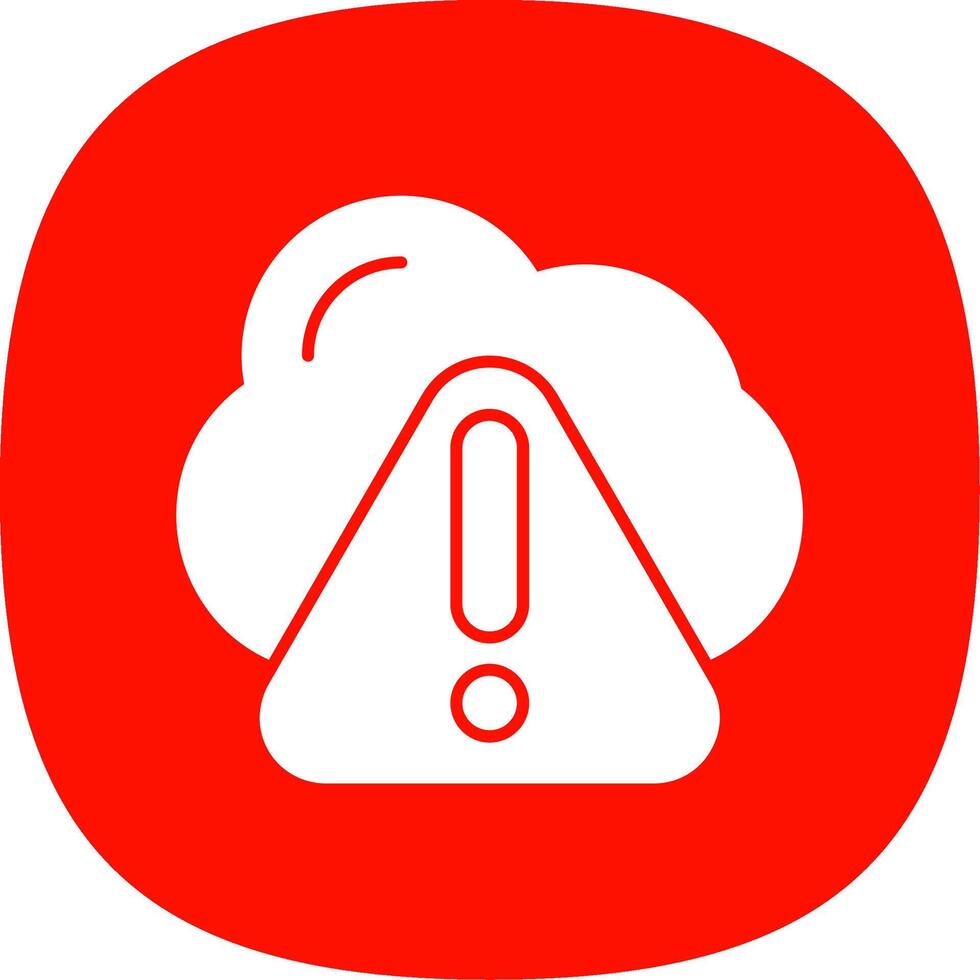 Danger Glyph Curve Icon vector