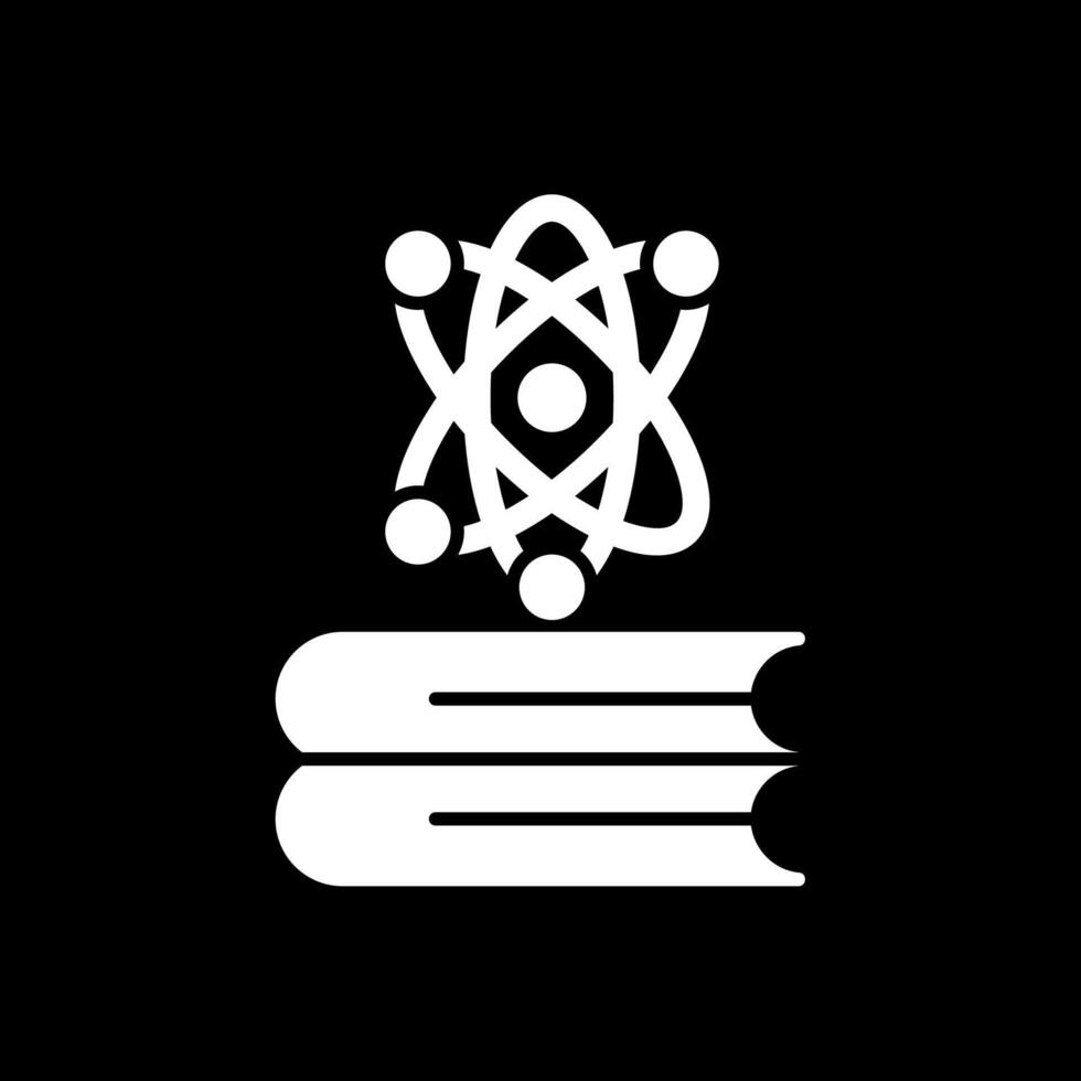 Knowledge Glyph Inverted Icon vector