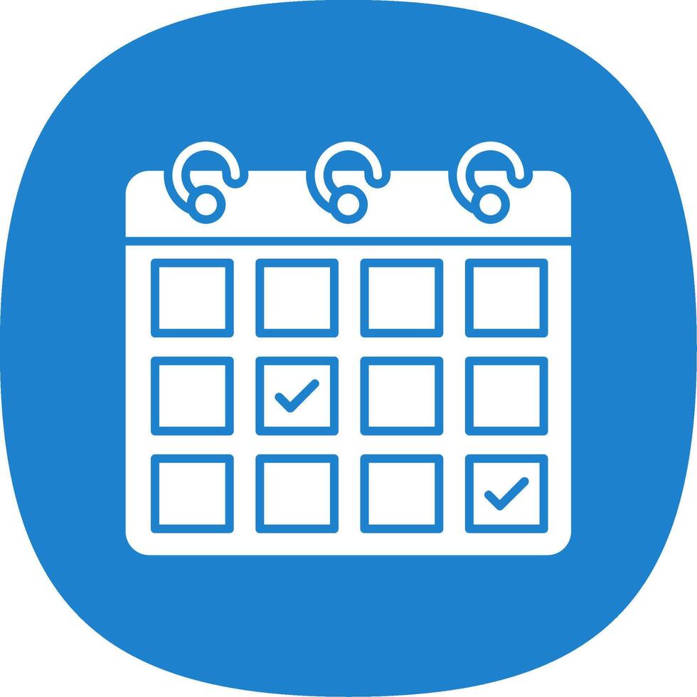 Appointment Request Glyph Curve Icon vector