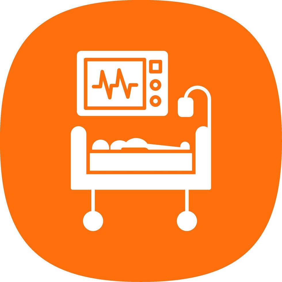 Medical Treatment Glyph Curve Icon vector