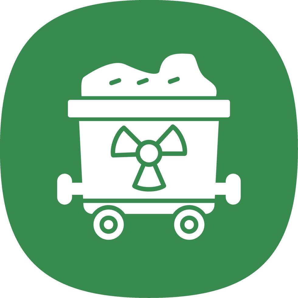 Uranium Glyph Curve Icon vector