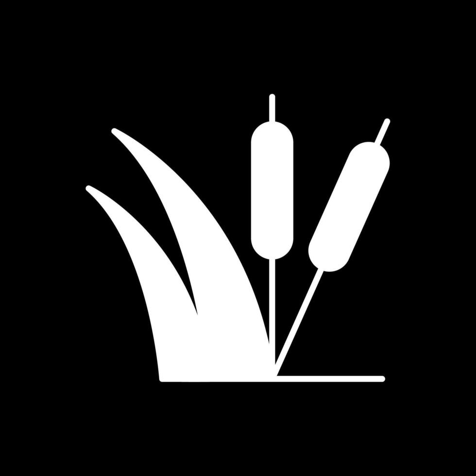 Sedge Glyph Inverted Icon vector