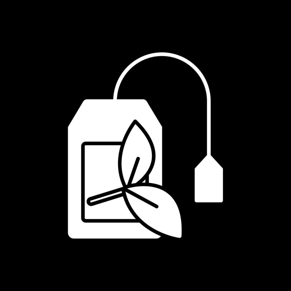 Teabag Glyph Inverted Icon vector