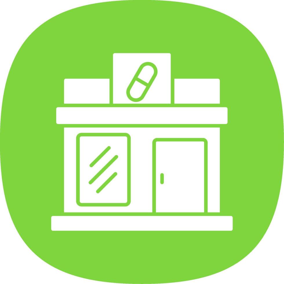 Pharmacy Glyph Curve Icon vector