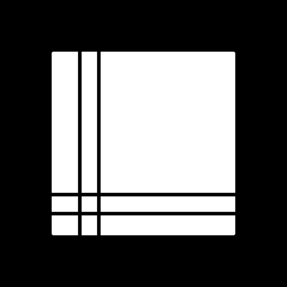 Handkerchief Glyph Inverted Icon vector