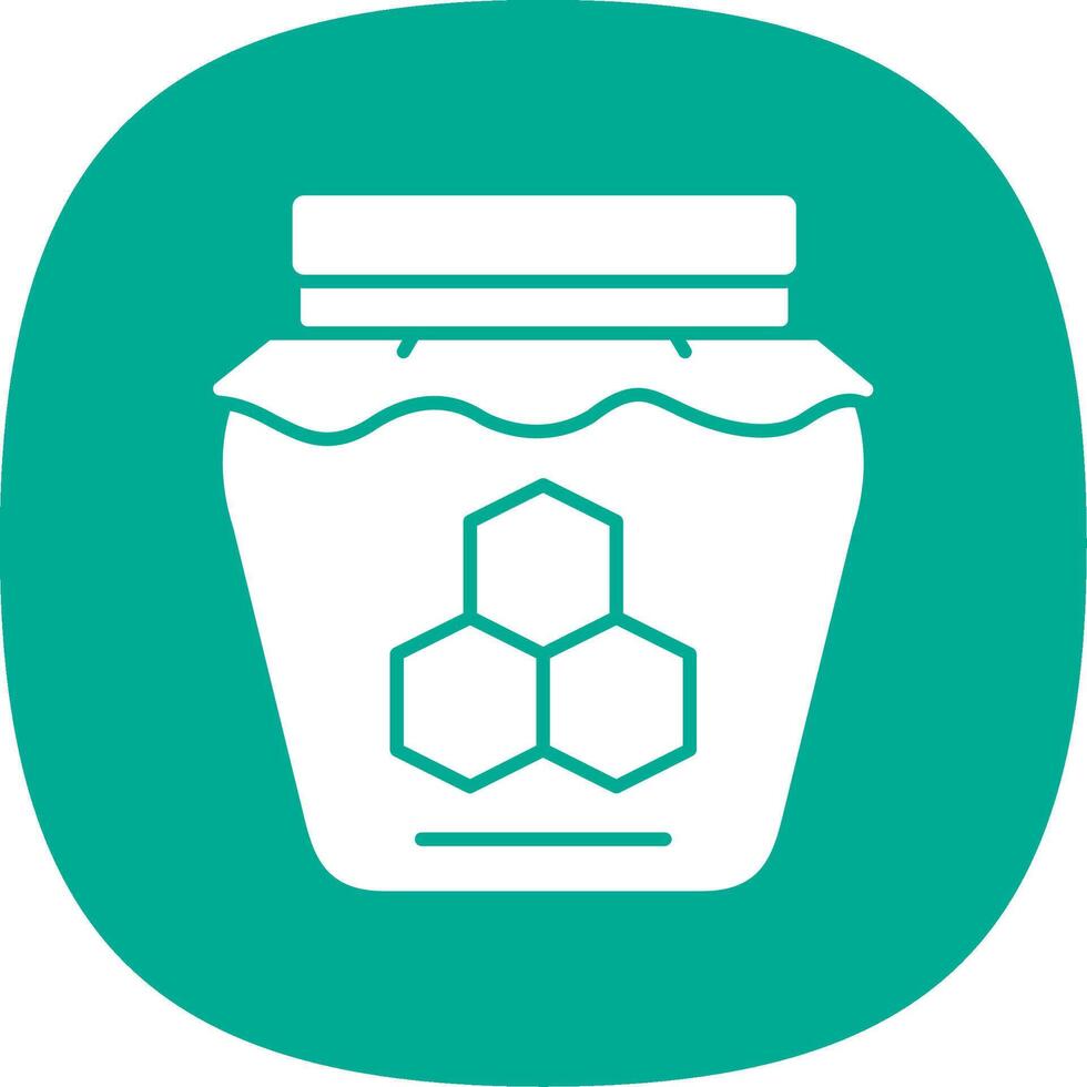 Honey Glyph Curve Icon vector