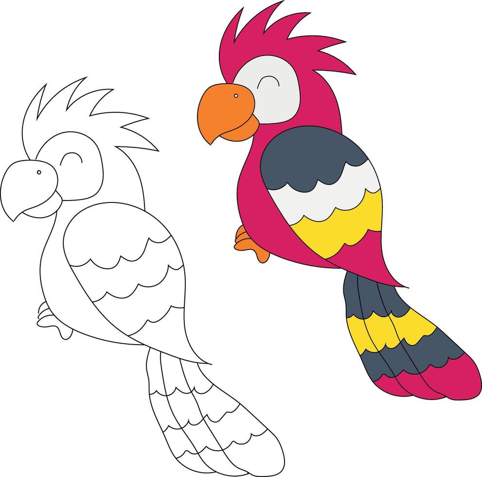 linda pequeño aves clipart conjunto plano diseño. pájaro plano ilustración vector