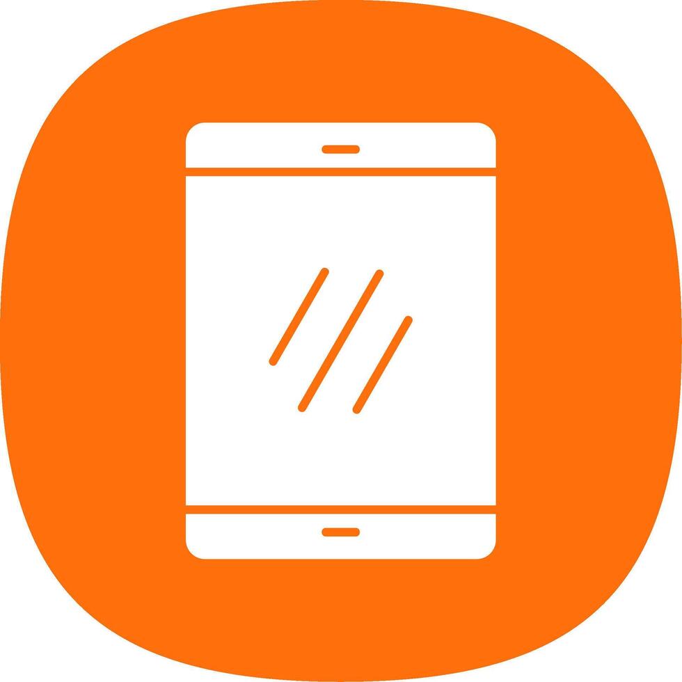 Smartphone Glyph Curve Icon vector