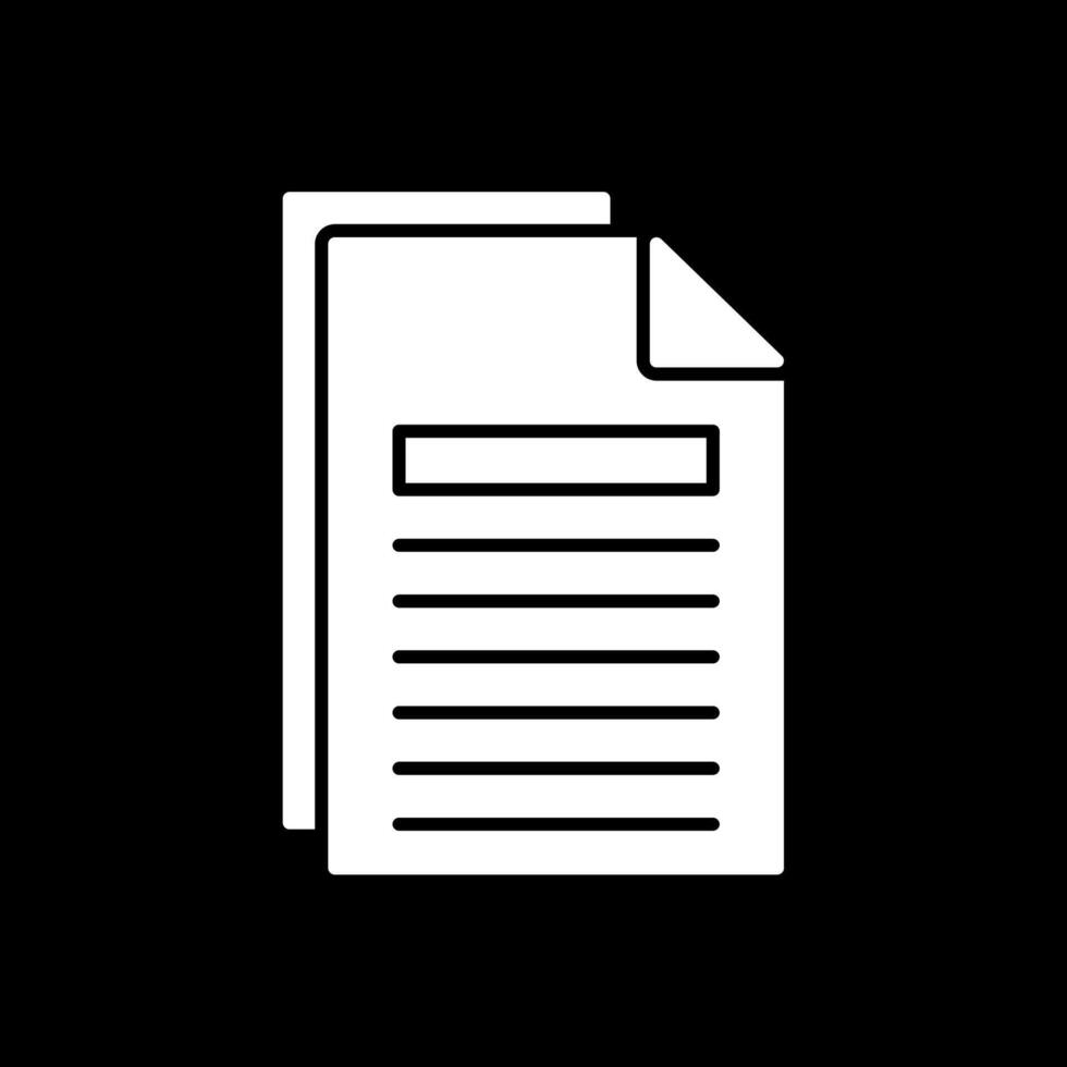 Copy Glyph Inverted Icon vector