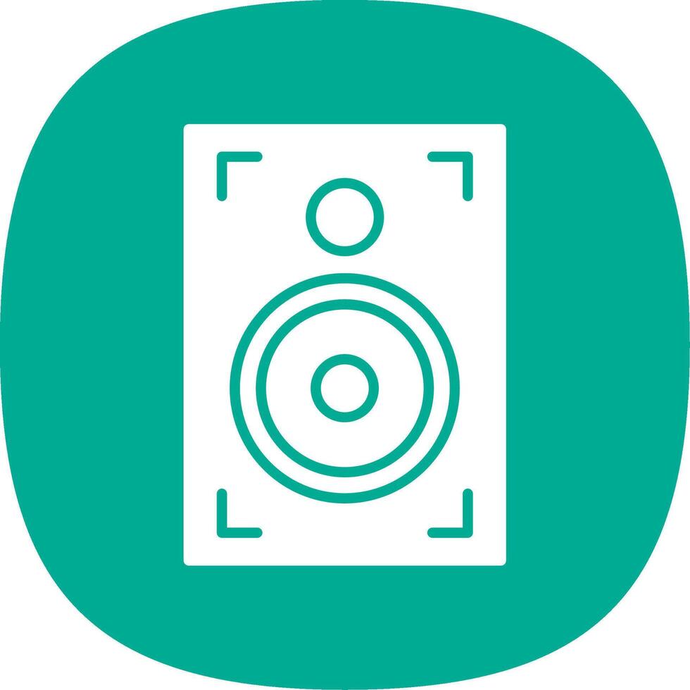 Speaker Glyph Curve Icon vector