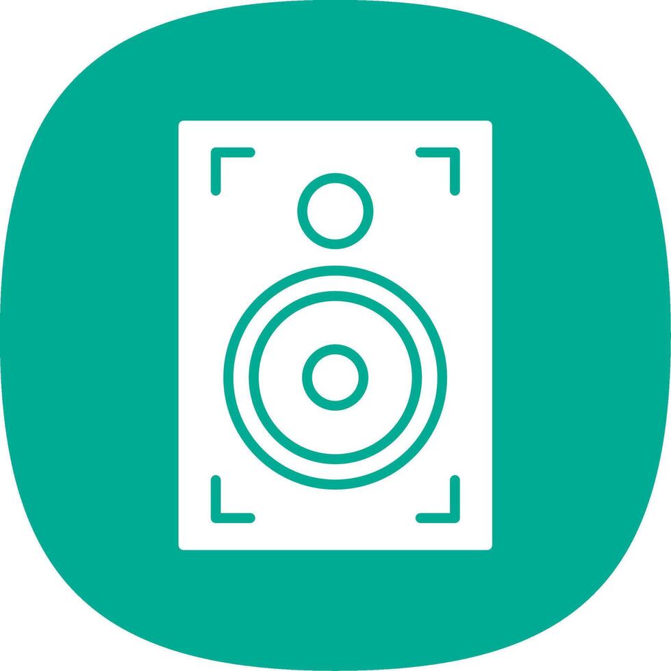 Speaker Glyph Curve Icon vector