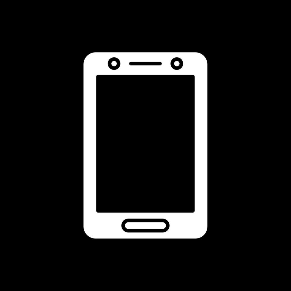 Smartphone Glyph Inverted Icon vector