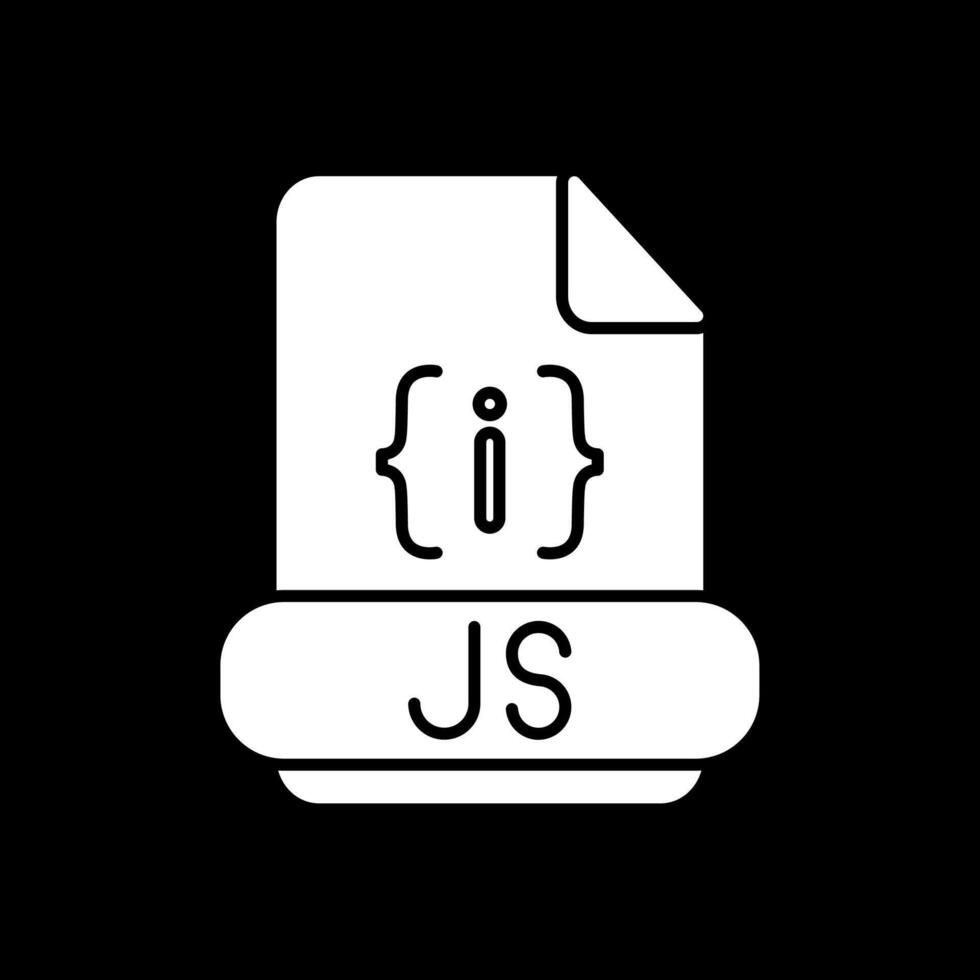 js formato glifo invertido icono vector