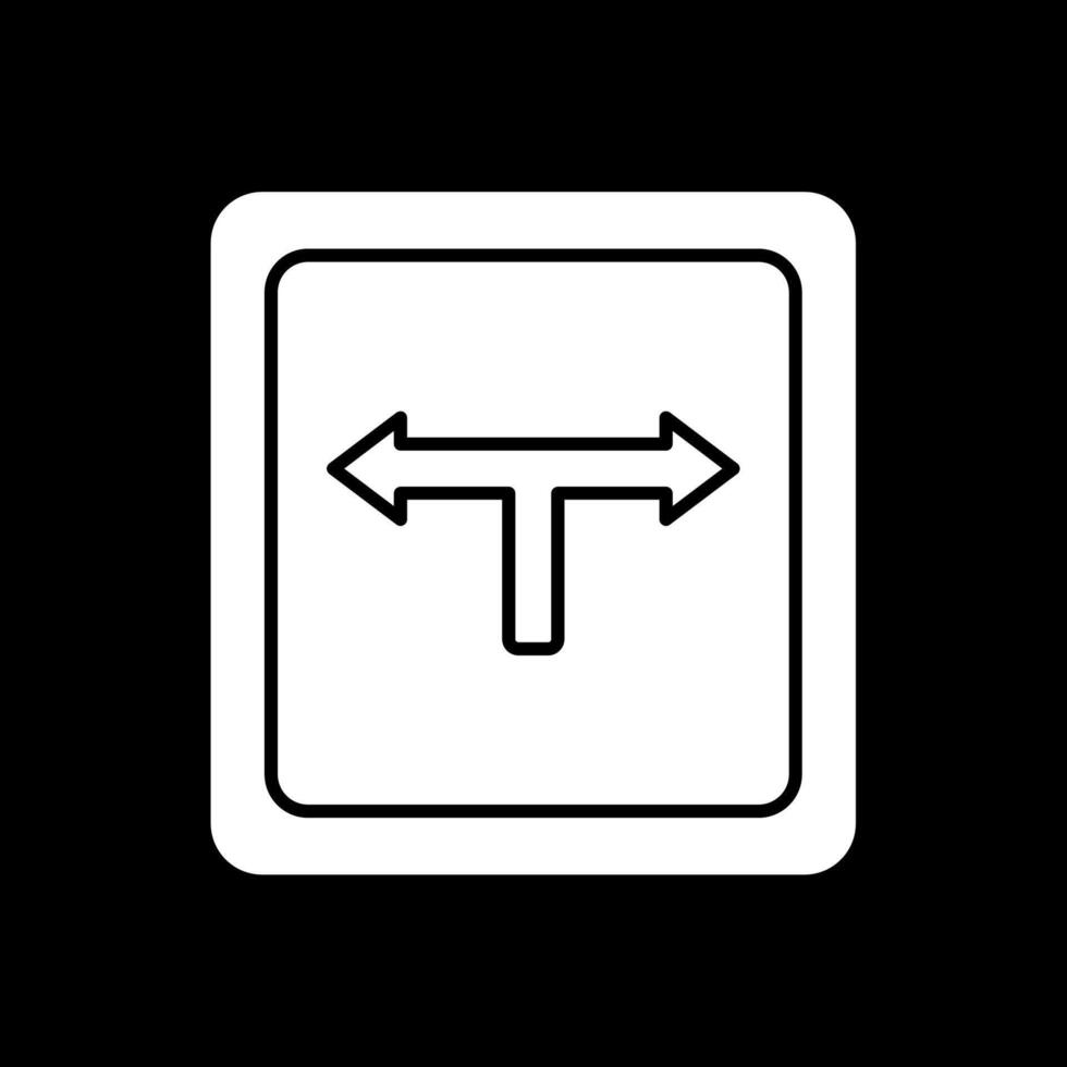 Direction Glyph Inverted Icon vector