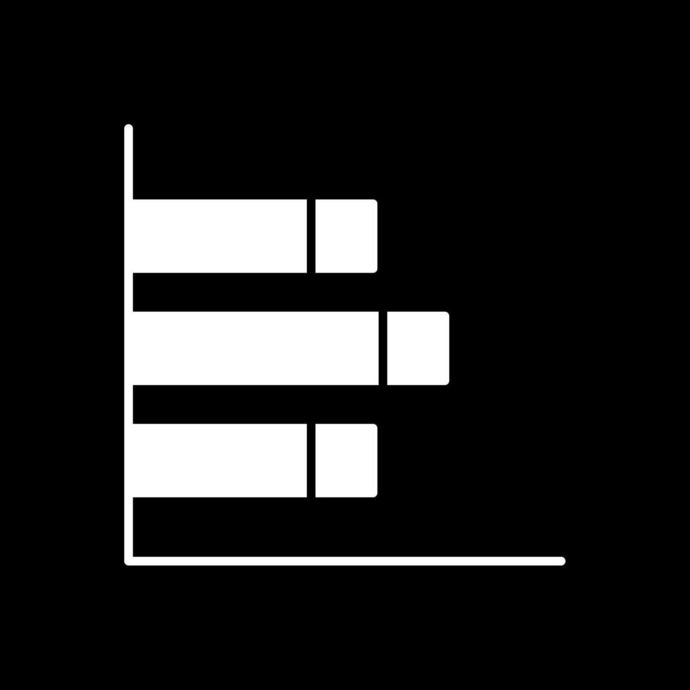 Bar Chart Glyph Inverted Icon vector